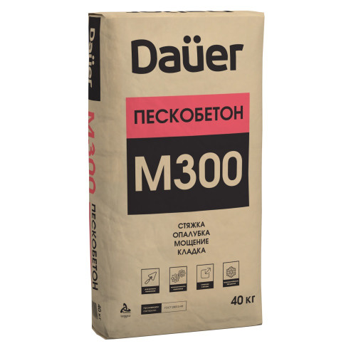 Пескобетон Dauer песок крупная фракция М300 40кг