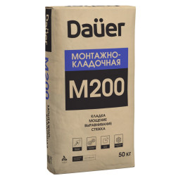 Кладочная смесь цементная Dauer монтажно-кладочная М200 серый 50кг