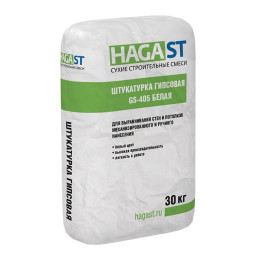 Штукатурка гипсовая HAGA ST GS-405 универсальная белый 30кг
