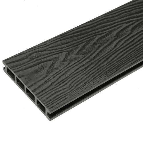 Террасная доска CM Decking Vintage пустотелая дерево ребристая Черное дерево 140х 25мм