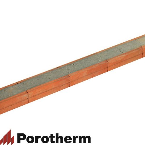 Керамический блок перемычка керамическая POROTHERM 120/65 П-образная красный 1250*120*65мм М100кг/см2 Porotherm (Винербергер)