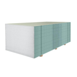 Гипсокартон ГКЛВ (влагостойкий) (от 728шт) Knauf 12,5мм 2500*1200мм