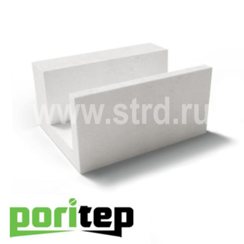 Блок газобетонный Poritep п-образный D500кг/м3 500*300*250 В2,5