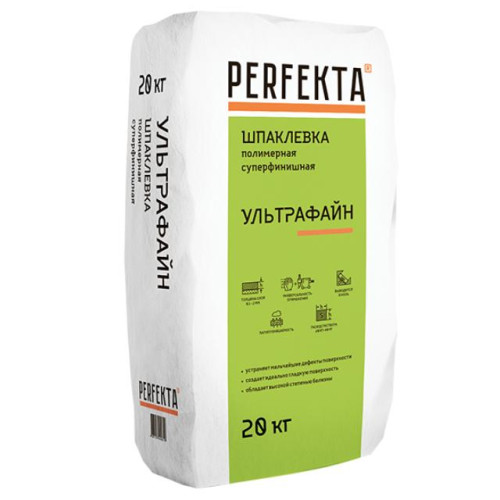 Шпаклевка полимерная Perfekta Ультрафайн белый 20кг
