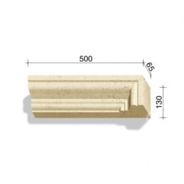 Декоративные плоскосные элементы (Наличники и карнизы) White Hills +1-10 500*130*(27-65)мм